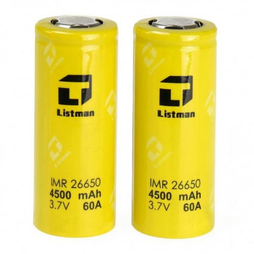 Batterie Listman 26650 - 4500mah - 60A (par 2)