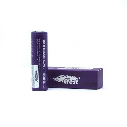 Batterie Efest IMR18650 - 3000mah (35A)  (par 2)